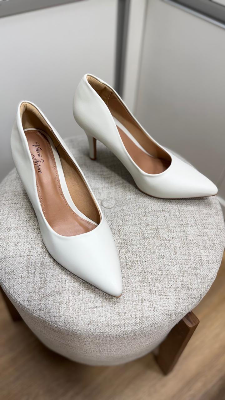Scarpin Clássico Off White Vitória - Imagem 2